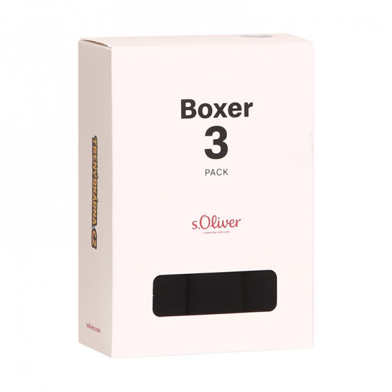 3PACK boxer uomo S.Oliver nero (JH-34B-31395507)