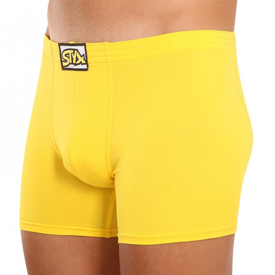 Boxer uomo Styx lungo classico elastico giallo (F1068)