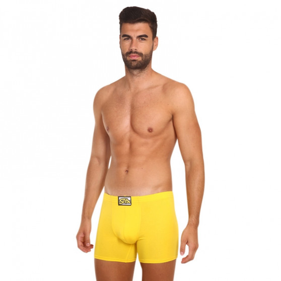 Boxer uomo Styx lungo classico elastico giallo (F1068)