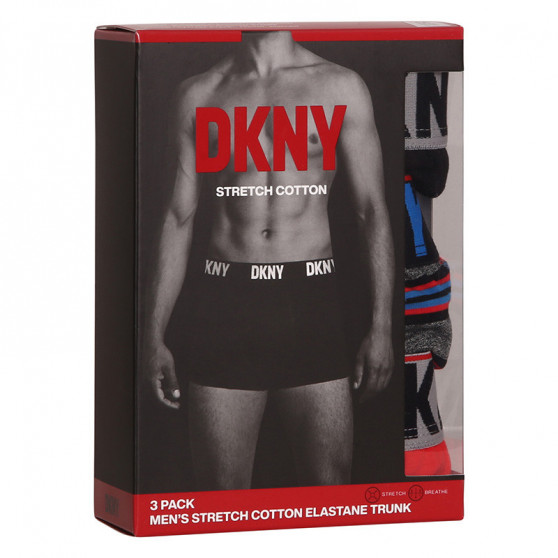 3PACK Boxer da uomo DKNY Elkins multicolore (U5_6659_DKY_3PKA)