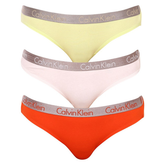 3PACK mutandine donna Calvin Klein multicolore (QD3561E-6S2)