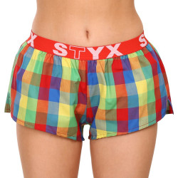 Boxer da donna Styx sportivi elasticizzati multicolore (T925)