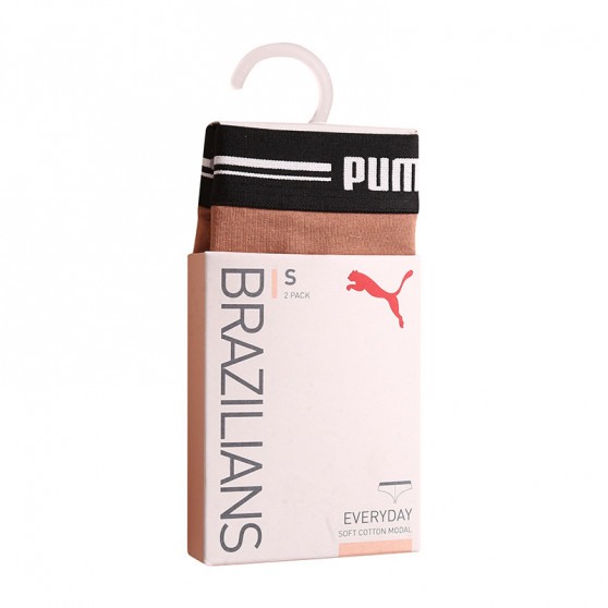 2PACK mutandine brasiliane da donna Puma marrone (603043001 010)