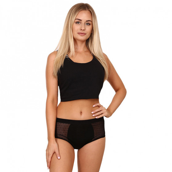 Bodylok Mutandine mestruali Bamboo Hi-Waist Nero Mestruazioni pesanti (BD2204)