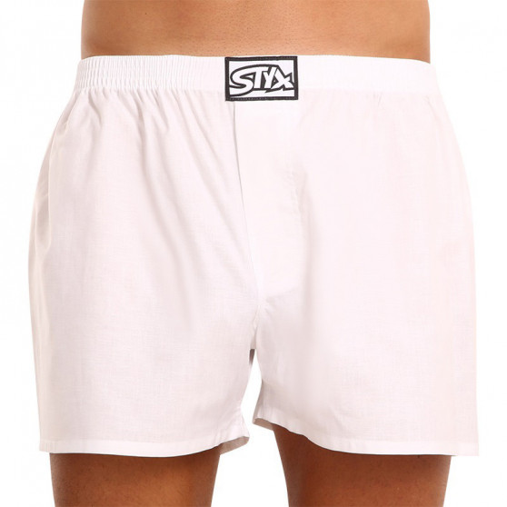 Boxer da uomo Styx bianco classico gomma + marcatori tessili (AF1061)