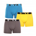 3PACK boxer uomo Styx lungo sportivo elastico multicolore (U9696863)