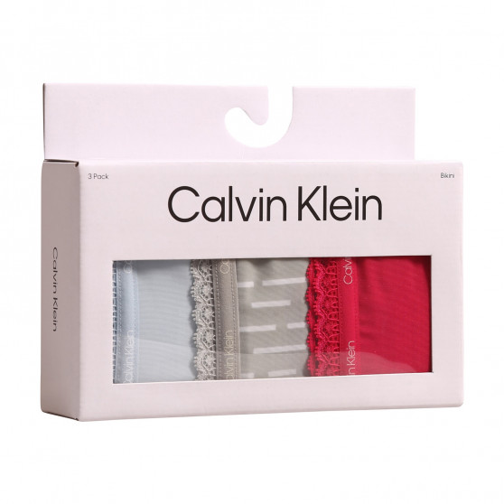 3PACK mutandine donna Calvin Klein multicolore (QD3804E-6VW)