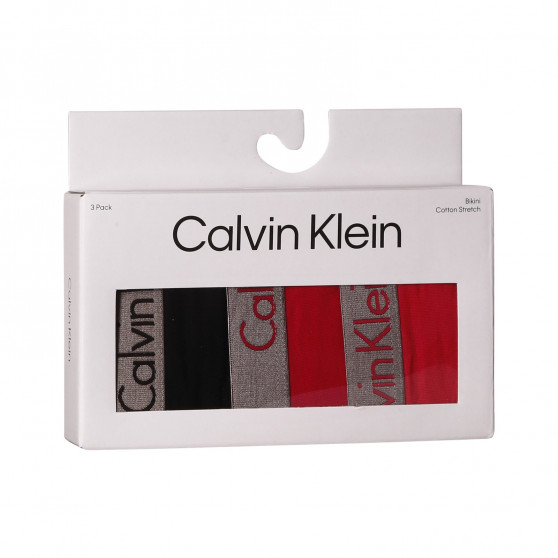 3PACK mutandine donna Calvin Klein multicolore (QD3561E-6VS)