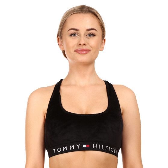 Reggiseno donna Tommy Hilfiger micro peluche nero (UW0UW03979 BDS)