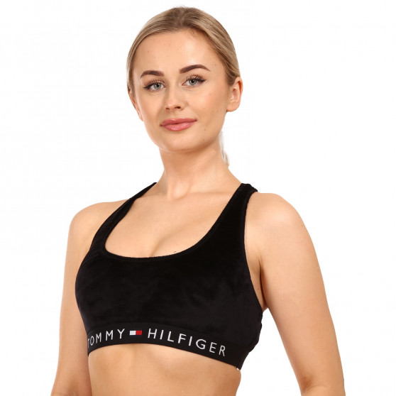 Reggiseno donna Tommy Hilfiger micro peluche nero (UW0UW03979 BDS)