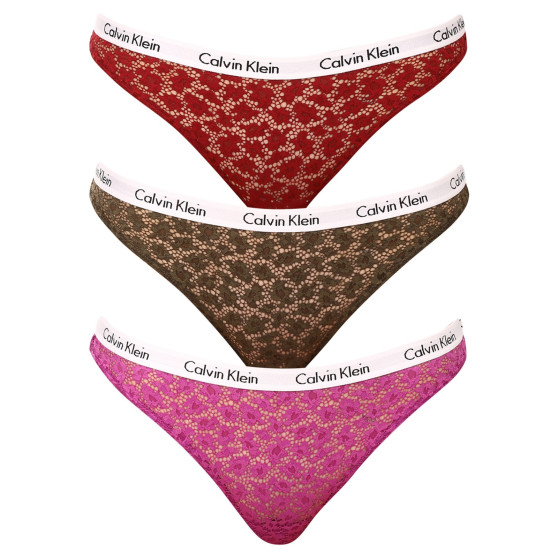 3PACK Mutandine brasiliane da donna Calvin Klein multicolore (QD3925E-6VY)