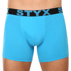 Boxer da uomo Styx lunghi sportivi elastici blu chiaro (U1169)