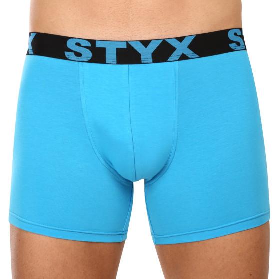 Boxer da uomo Styx lunghi sportivi elastici blu chiaro (U1169)