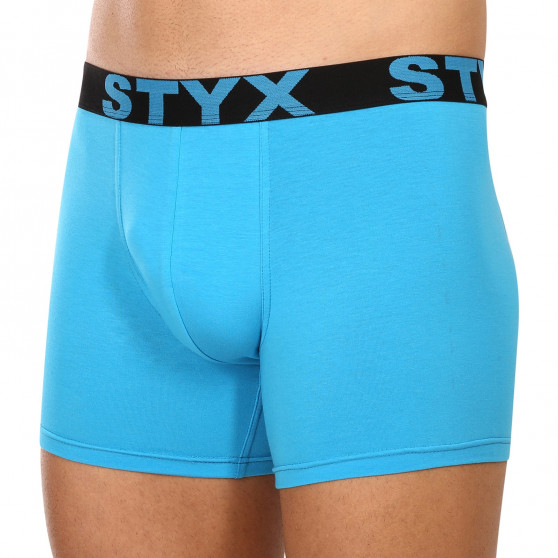 Boxer da uomo Styx lunghi sportivi elastici blu chiaro (U1169)