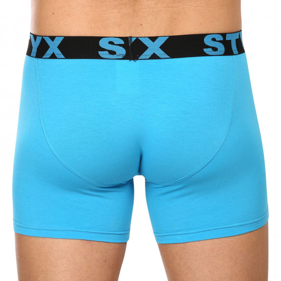 Boxer da uomo Styx lunghi sportivi elastici blu chiaro (U1169)