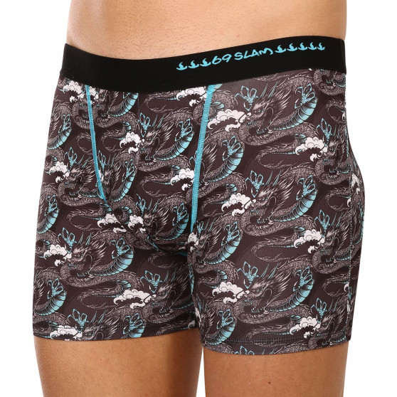 Boxer uomo 69SLAM fit moon dragon blu (MBYMNB-PO)