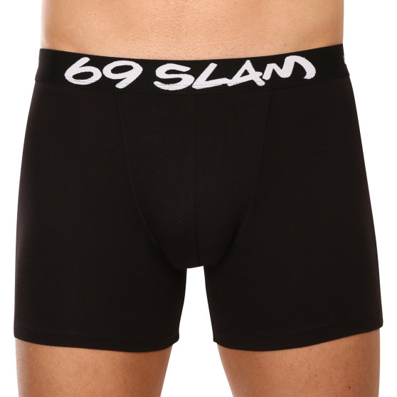 Boxer da uomo 69SLAM fit bambù tinta unita (MBVPLN-BK)