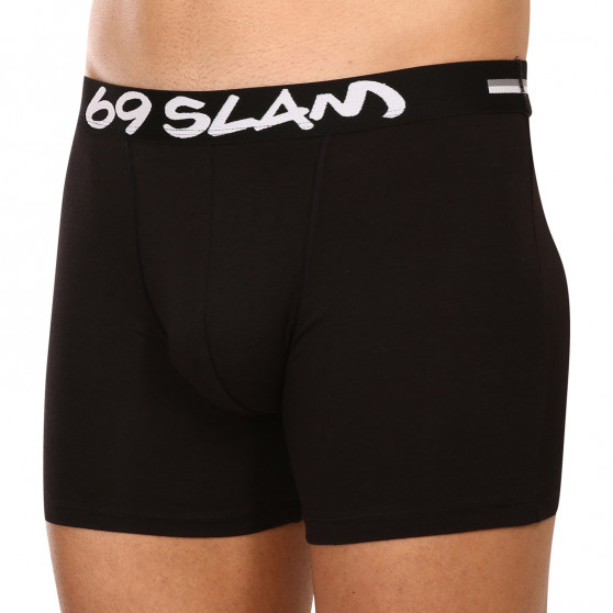 Boxer da uomo 69SLAM fit bambù tinta unita (MBVPLN-BK)