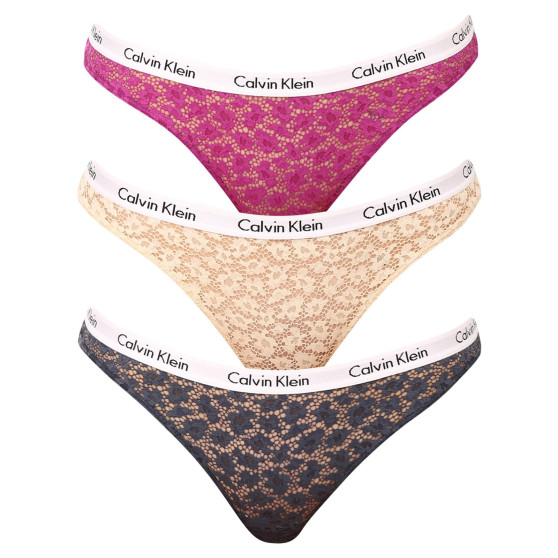 3PACK mutandine donna Calvin Klein oversize multicolore (QD3975E-6Q2)