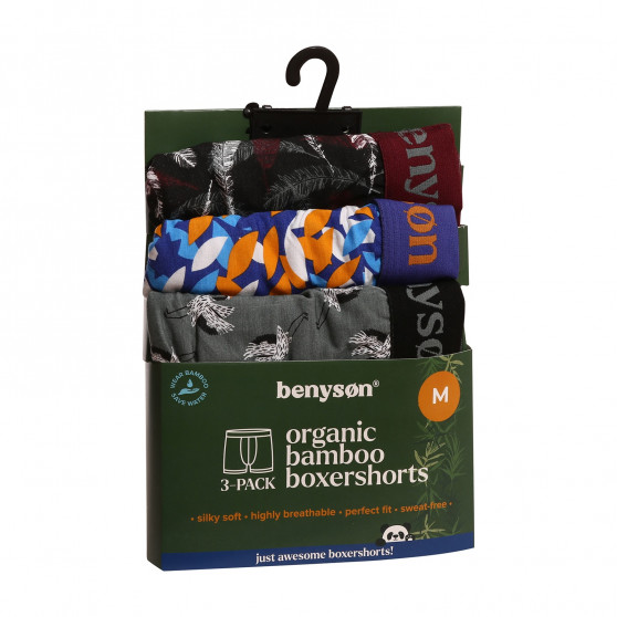 3PACK boxer uomo Benysøn bambù multicolore (BENY-7010)