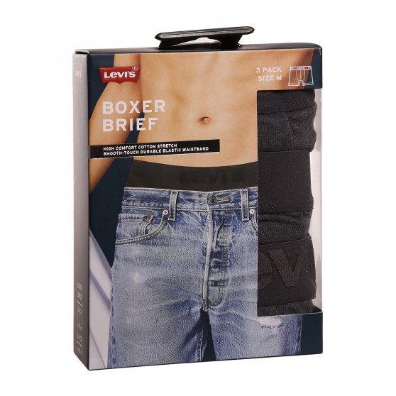 3PACK boxer uomo Levis grigio (905045001 007)