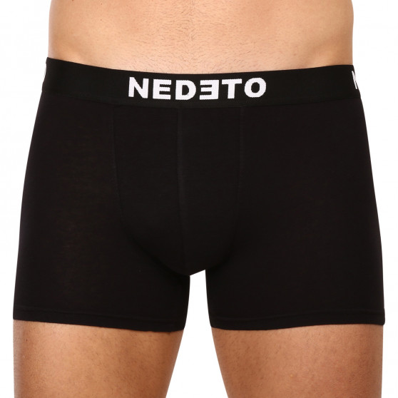 10PACK boxer da uomo Nedeto nero (10NDTB001-brand)