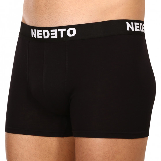 10PACK boxer da uomo Nedeto nero (10NDTB001-brand)