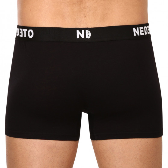 10PACK boxer da uomo Nedeto nero (10NDTB001-brand)