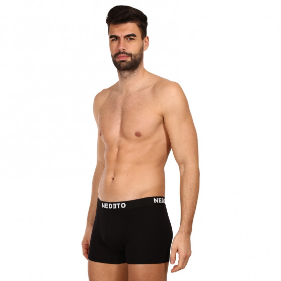 10PACK boxer da uomo Nedeto nero (10NDTB001-brand)