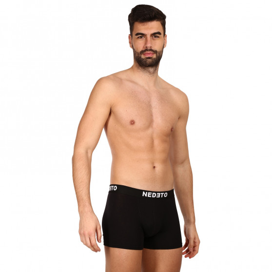 10PACK boxer da uomo Nedeto nero (10NDTB001-brand)