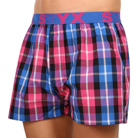 Boxer da uomo Styx sport elastico multicolore (B932)