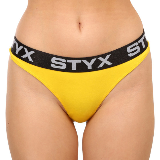 Perizoma donna Styx sport elastico giallo (IT1068)