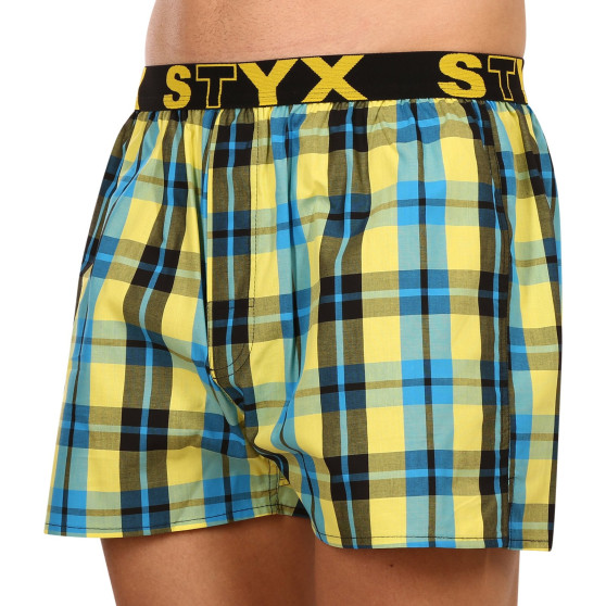 3PACK Boxer da uomo Styx sport elastico multicolore (B9313233)