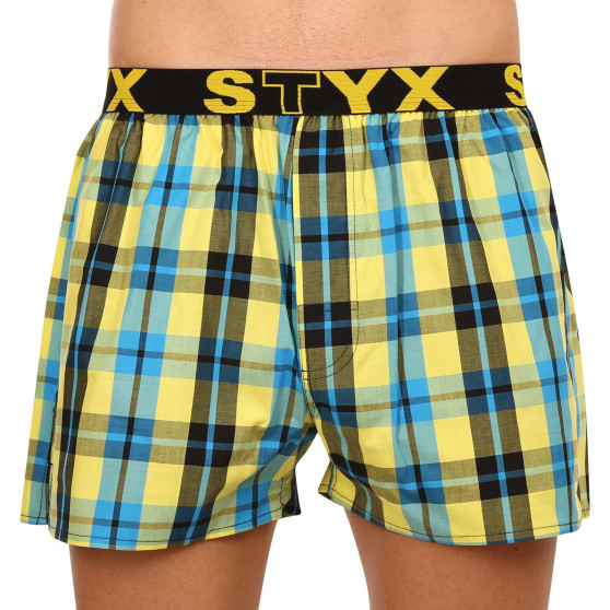 3PACK Boxer da uomo Styx sport elastico multicolore (B9313233)