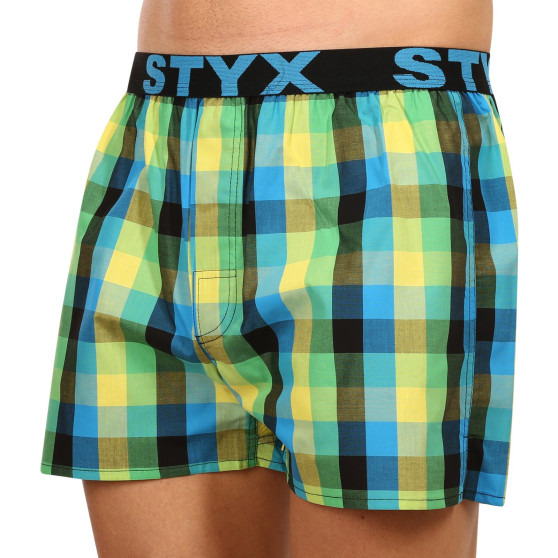 3PACK Boxer da uomo Styx sport elastico multicolore (B9343536)