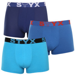 3PACK boxer uomo Styx sport elastico blu (3G96789)