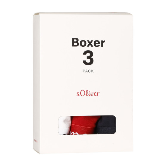 3PACK Boxer da uomo S.Oliver multicolore (JH-34B-51136323)