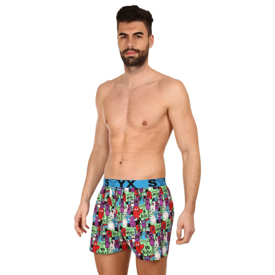 Boxer da uomo Styx arte sport mostri di gomma (B1555)