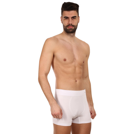 Boxer da uomo Gino senza cuciture in bambù bianco (54005)