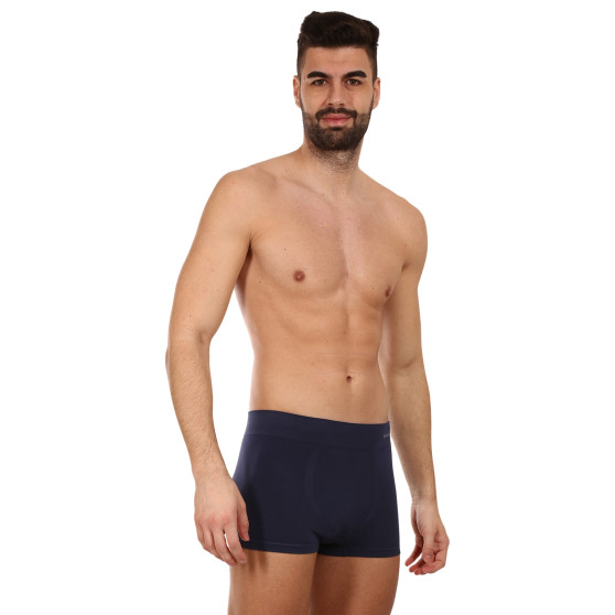 Boxer da uomo Gino senza cuciture in bambù blu (53005)