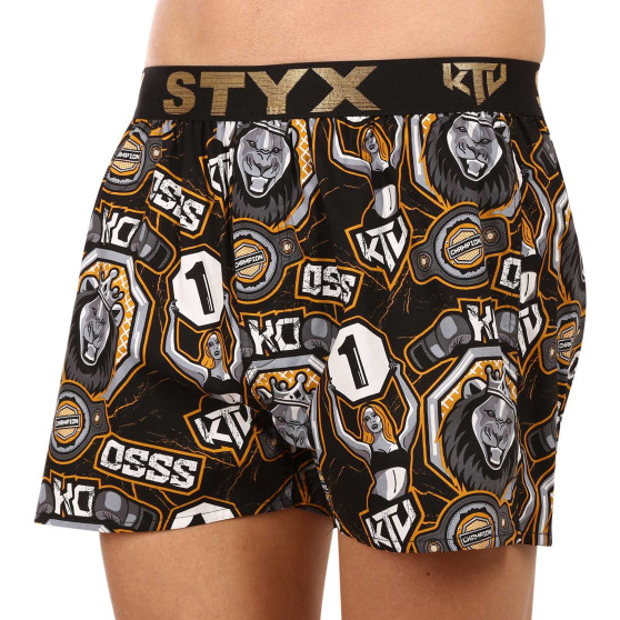 Boxer da uomo Styx art / KTV sport gomma - gomma nera (BTC1655)