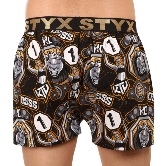 Boxer da uomo Styx art / KTV sport gomma - gomma nera (BTC1655)