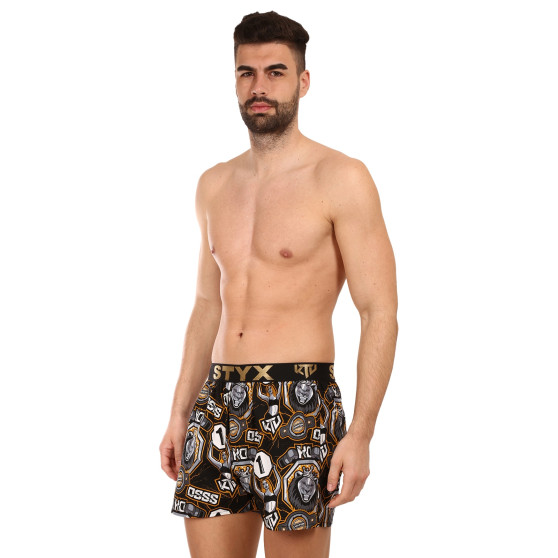 Boxer da uomo Styx art / KTV sport gomma - gomma nera (BTC1655)