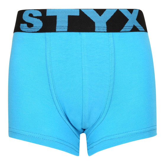 Boxer per bambini Styx elastico sportivo blu chiaro (GJ1169)