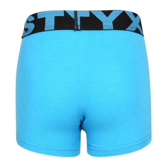 Boxer per bambini Styx elastico sportivo blu chiaro (GJ1169)