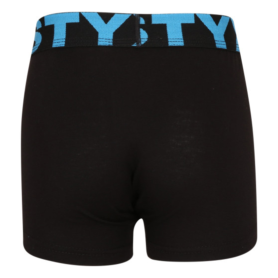 Boxer per bambini Styx sport elastico nero (GJ961)