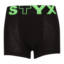 Boxer per bambini Styx sport elastico nero (GJ962)