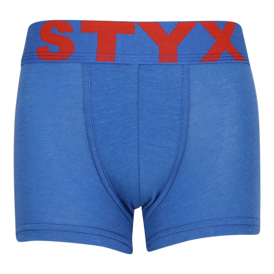 Boxer per bambini Styx elastico sportivo blu (GJ967)