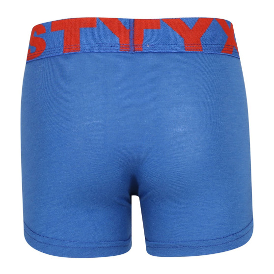 Boxer per bambini Styx elastico sportivo blu (GJ967)