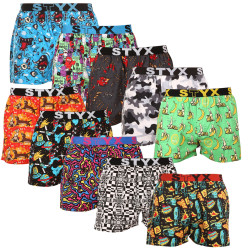 10PACK Boxer da uomo Styx art sport gomma multicolore (10B131527941508)